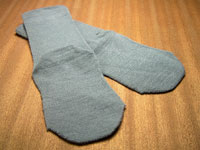 絹木綿先丸ソックス（絹・綿の2層構造の先丸靴下、日本製）
